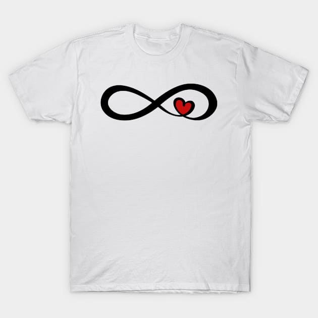 Infinite Love T-Shirt by bonedesigns